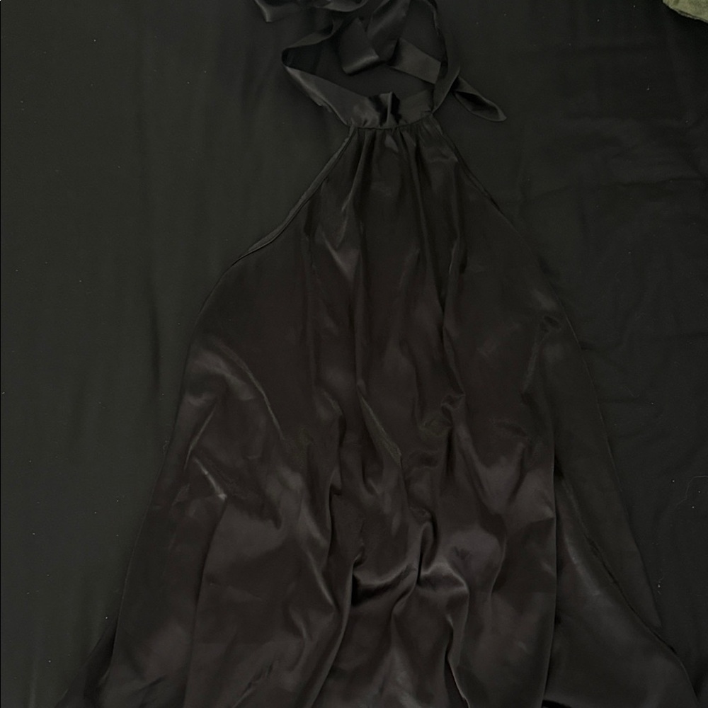 Elegant Black Halter Dress